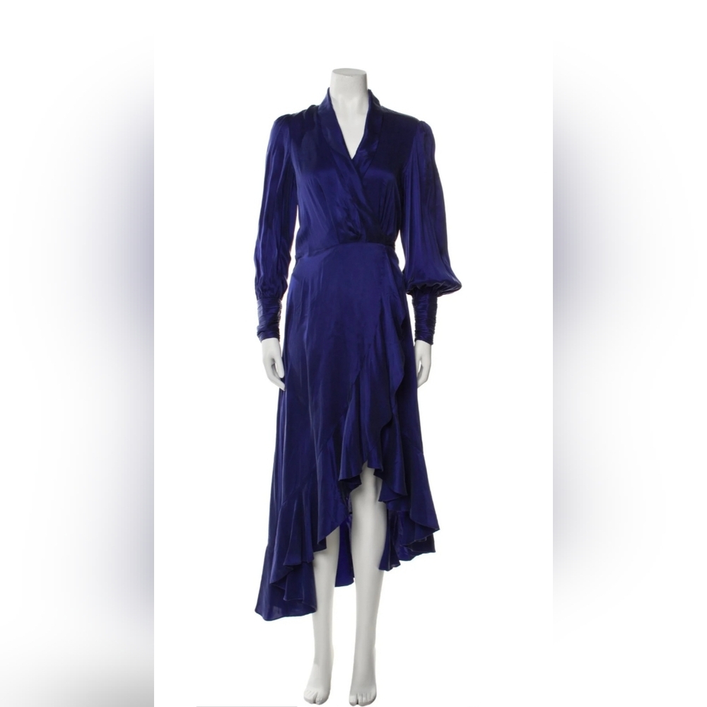 Zimmermann Deep Blue Long Sleeve Dress